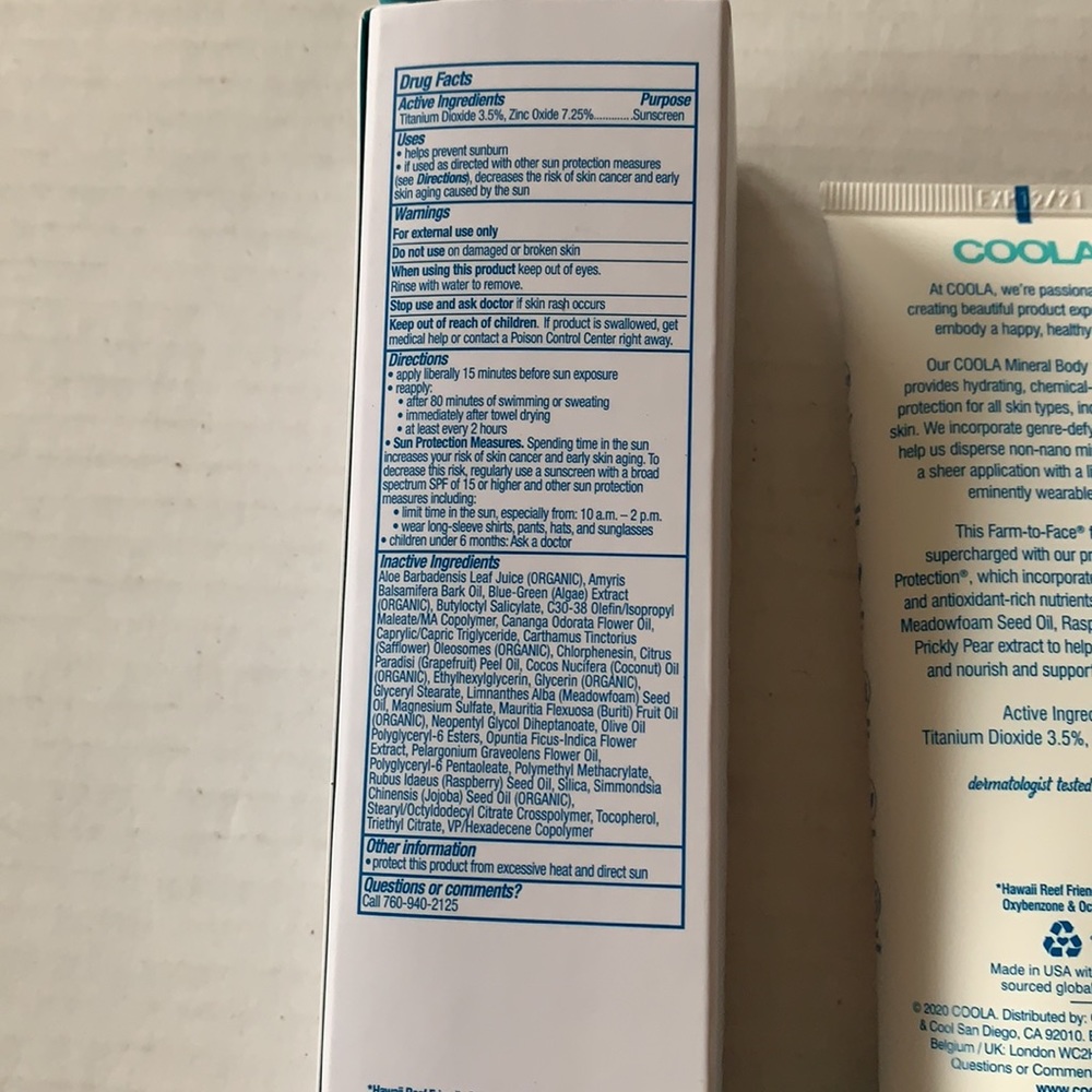 New in box Organic Coola Mineral Body Sunscreen - Picture 3 of 3